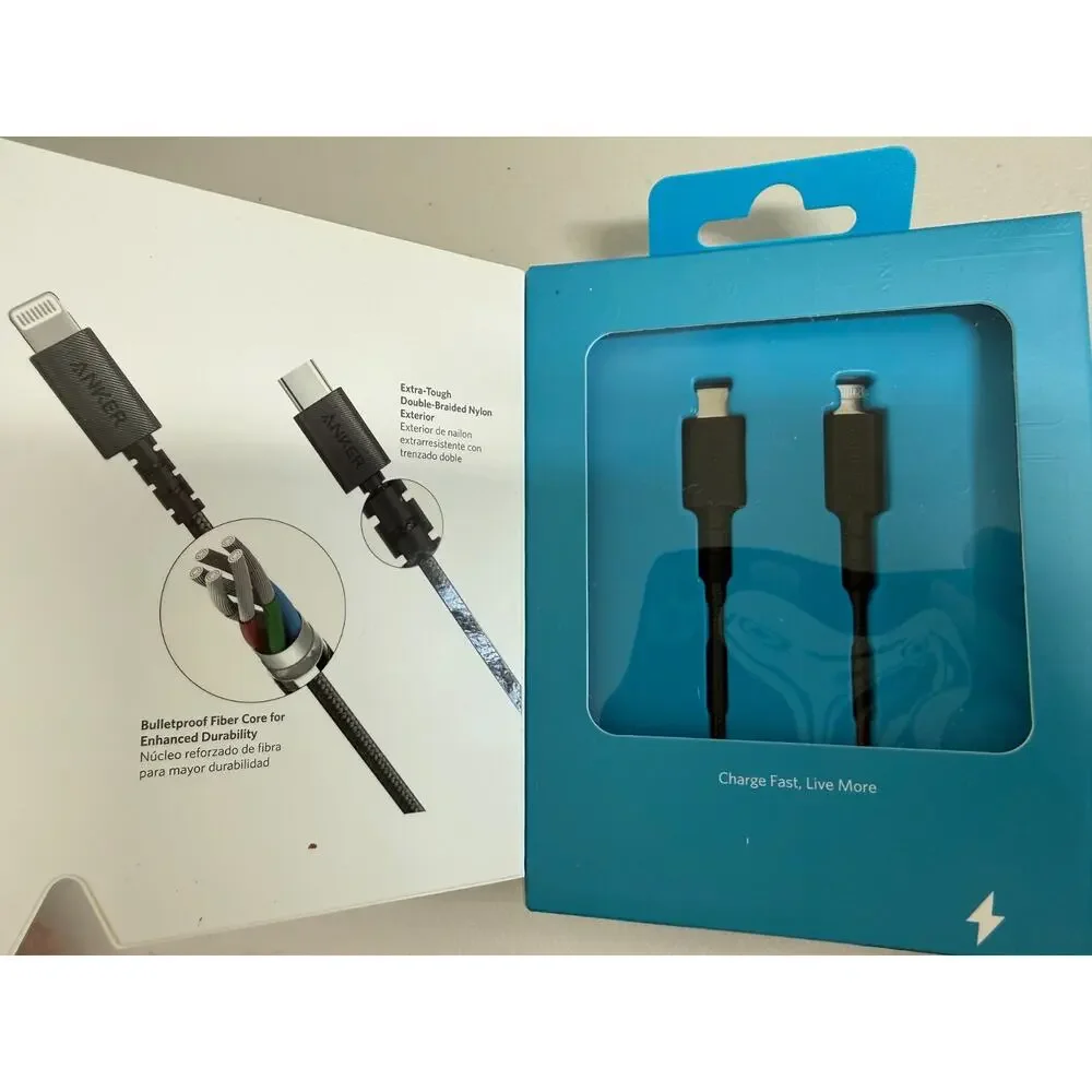 Lot of 6 USB-C to Apple-Lightning Braided Charging Cable 6FT & 3.5FT iPhone iPad